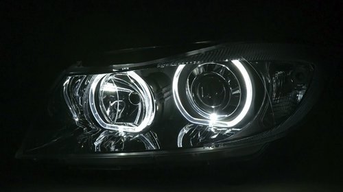 Faruri Angel Eyes LED BMW Seria 3 E90/E9