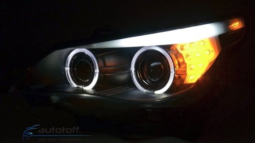 Faruri Angel Eyes LED BMW Seria 5 E60/E6