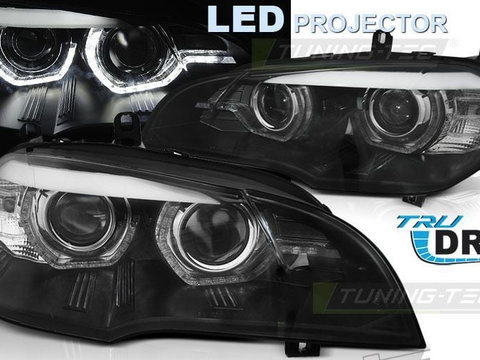 Faruri Angel Eyes (OEM Xenon) pentru BMW X5 E70 2008-2012