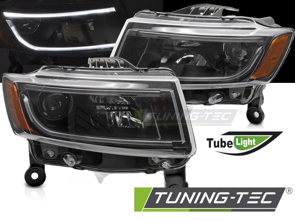 Faruri CHRYSLER JEEP GRAND CHEROKEE 14-16 cu lumina tub negru