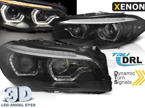 Faruri cu Xenon si Angel Eyes pentru BMW seria 5 F10/F11 2010-2013
