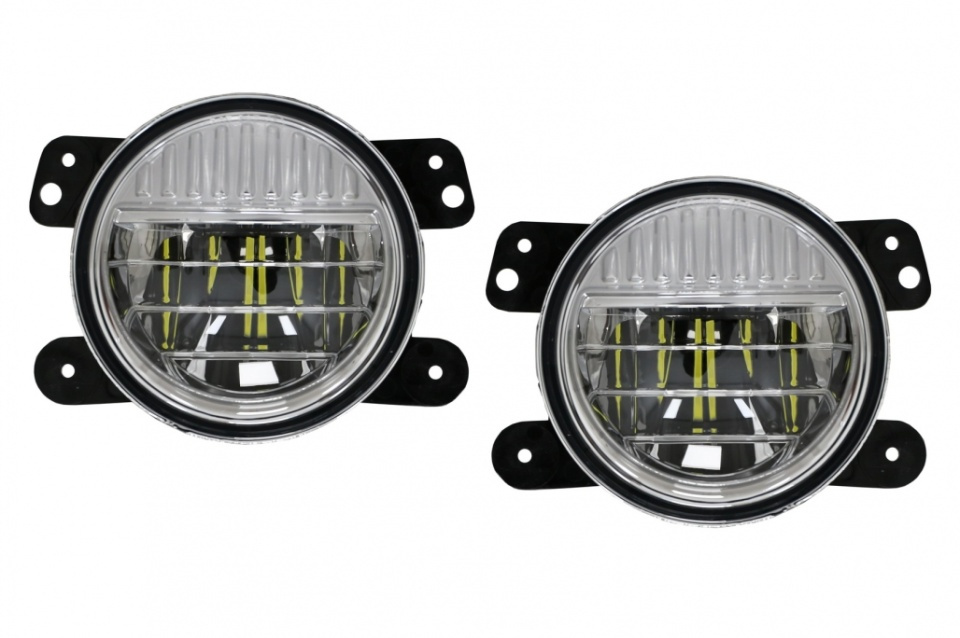 Faruri de ceață full LED 4 inch potrivite pentru Jeep Wrangler JK TJ JL (1996-2018)