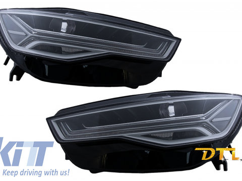 Faruri Full LED compatibil cu Audi A6 4G C7 (2011-2018) Facelift Matrix Design Semnalizare Dinamica Secventiala