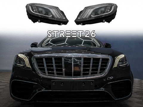 Faruri Full LED Compatibil Cu Mercedes S-Class W222 Maybach X222 (2013-2017) Facelift Design