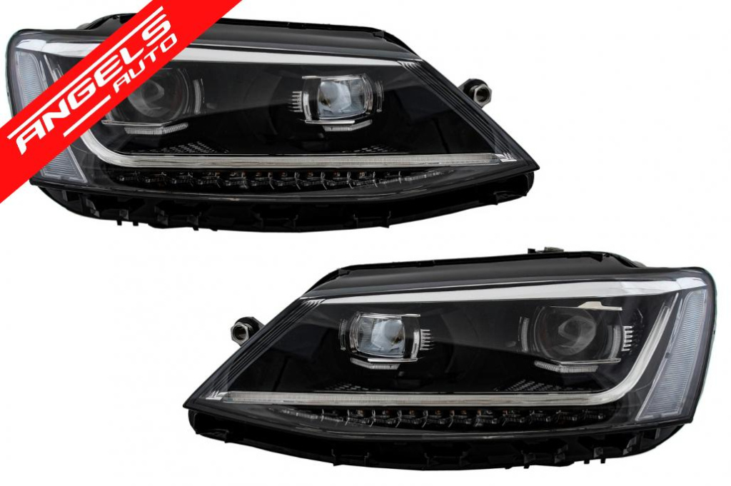 Faruri Jetta Mk 6 LED DRL 2011-2017 Semnal LED Dinamic