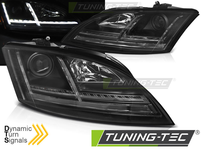 Faruri LED BLACK SEQ compatibila AUDI TT 06-10 8J