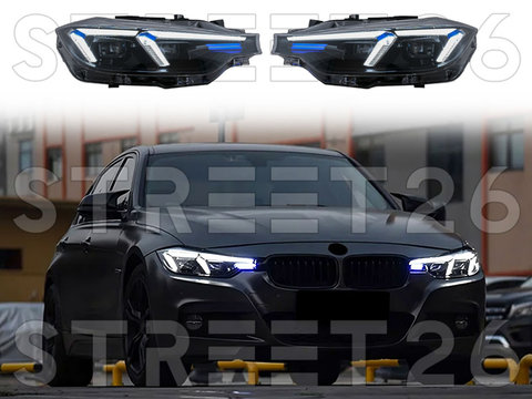 Faruri LED Compatibil Cu BMW Seria 3 F30 F31 (10.2011-05.2015) Upgrade La G20 2024 Design Pentru Halogen