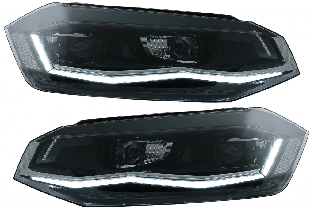 Faruri LED compatibil cu VW Polo AW MK6 (2018-2020) Semnal Dinamic Secvential VW POLO Hatchback (AW MK6) (2017-2020)