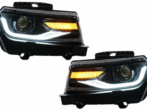 Faruri LED DRL compatibil cu Chevrolet Camaro (2014-2015) cu Semnal Dinamic Conversie la 2016+ HLCHECAMARO