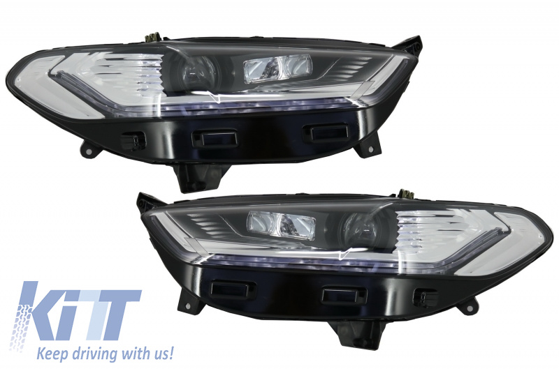 Faruri LED DRL compatibil cu FORD Mondeo MK5 (2013-2016) Semnalizare Secventiala Crom