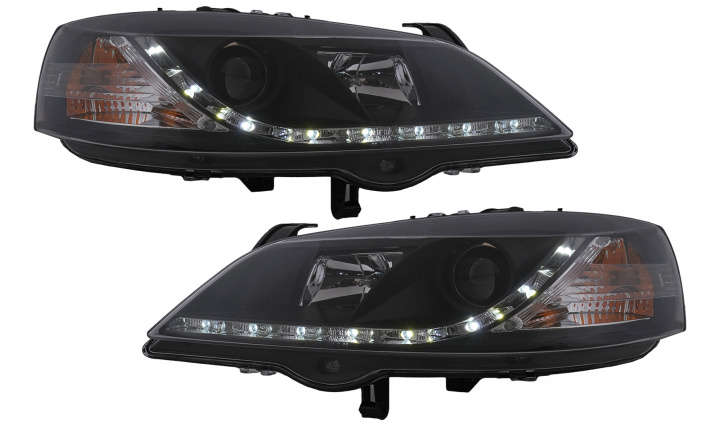 Faruri LED DRL compatibil cu Opel Astra G (09.1997-02.2004) Negru Tuning Opel Astra G 1998 1999 2000 2001 2002 2003 2004 2005 2006 2007 2008 2009 HLOPAGBLED