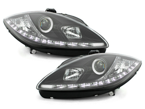 Faruri LED DRL compatibil cu Seat Leon 1P / Seat Altea (2009-up) Negru SWSI08LGXB