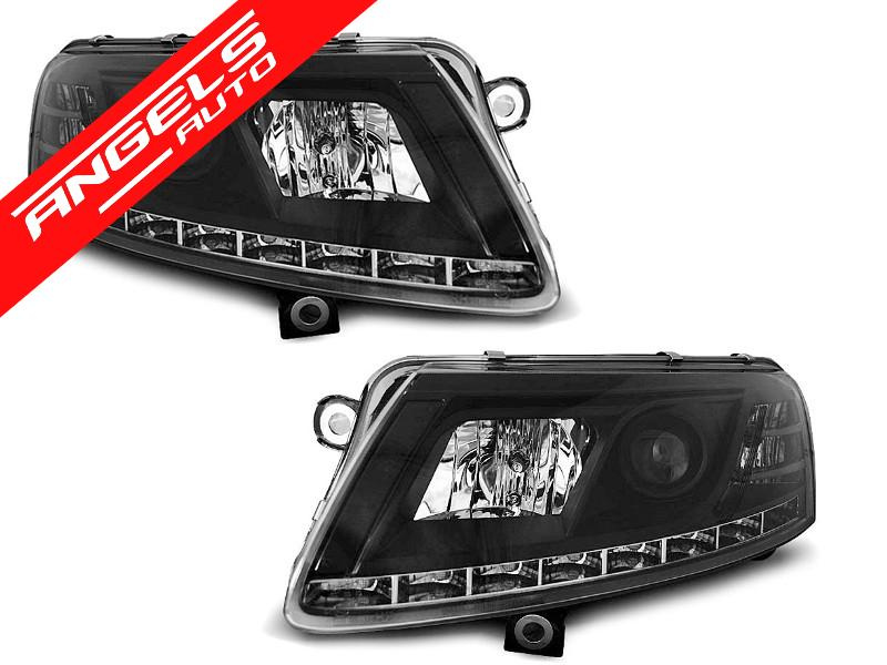 Faruri LED DRL compatibile cu Audi A6 C6 2004-2008 Black