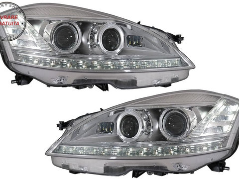 Faruri LED Mercedes Clasa S W221 (2005-2009) Facelift Look Semnalizare Dinamica Se- livrare gratuita