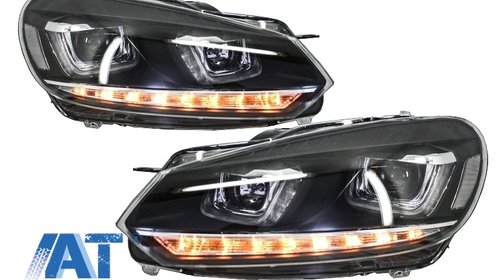 Faruri LED RHD compatibil cu VW Golf 6 V