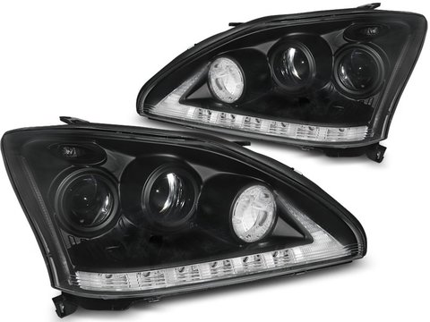 Faruri Lexus RX 330 / 350 2003-2008 Tube Light Negru