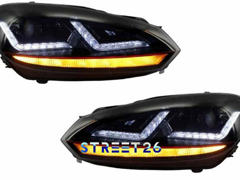 Faruri Osram LED compatibil cu VW Golf 6 VI (2008-2012) GTI Rosu LED Semnal Dinamic