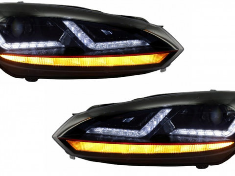 Faruri Osram LED compatibil cu VW Golf 6 VI (2008-2012) GTI Rosu LEDriving Semnal Dinamic Tuning Volkswagen VW Golf 6 2008 2009 2010 2011 2012 2013 2014 2015 LEDHL102-GTI