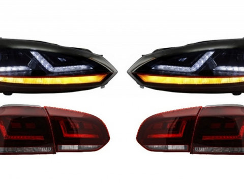 Faruri Osram LED cu Stopuri LEDriving Semnal Dinamic Tuning Volkswagen VW Golf 6 2008 2009 2010 2011 2012 2013 2014 2015 COLEDTL102GTI