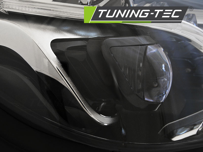 Faruri TRUE DRL BLACK compatibila MERCED