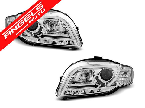 Faruri TUBE LIGHT DRL AUDI A4 B7 2004-2008 Chrome