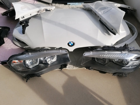 Fata completa BMW X5 3.0 Motorina 2015, Bara fata completa, capota, aripa stânga, aripa dreapta, faruri, armatura, trager complet cu radiatoare, electroventilatoare.