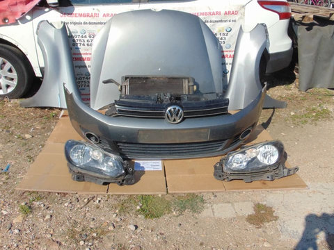 Fata completa VW Golf 6 capota aripi faruri bara fata trager cu radiatoare armatura far aripa ventilator radiator