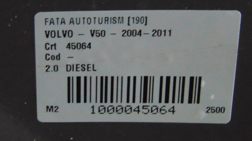 Fata Volvo V50 din 2006, motor 2.0 Diese