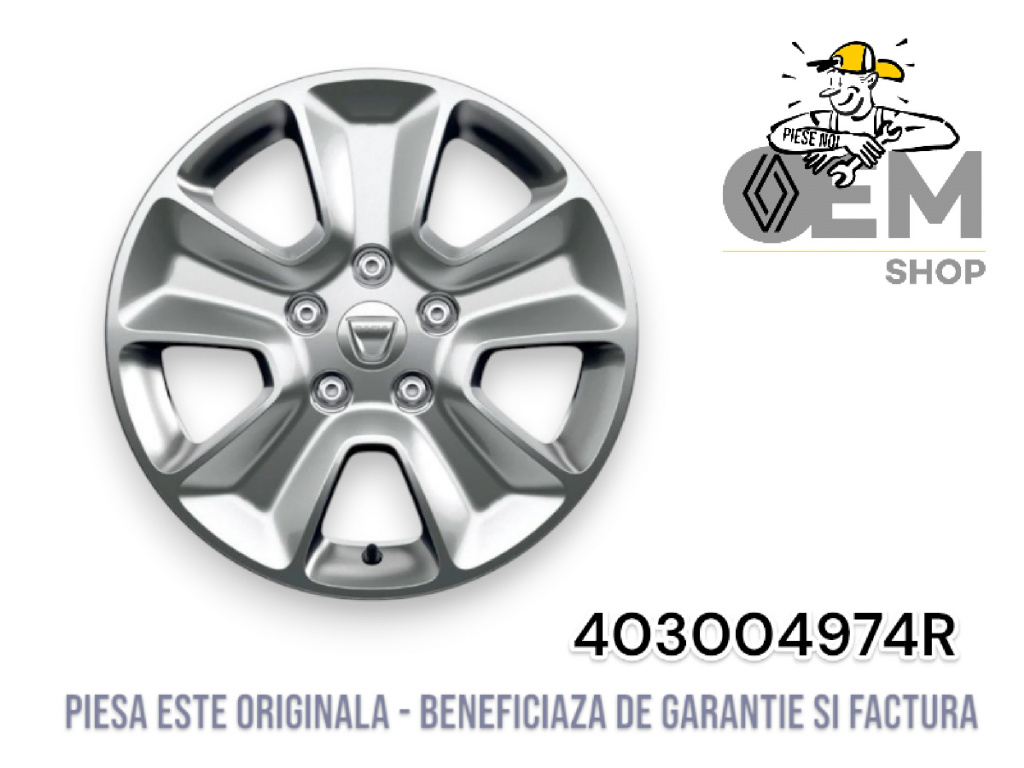 Fd janta aliaj 6 1/2xj 16 5 50 thema duster ii Renault produs nou original cod piesa 403004974R