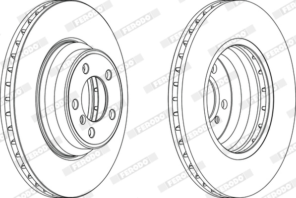 FERODO Disc frana DDF1245C-1 model BMW 6