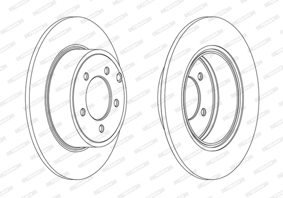 FERODO Disc frana DDF1763C pentru DODGE CALIBER 2006 2007 2008 2009 2010 2011 2012