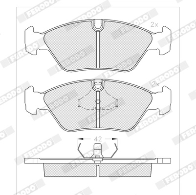 FERODO set placute frana,frana disc FDB256 pentru masina MASERATI BITURBO (69, 78, AF3, AM 332) 1988 1989 1990 1991 1992 1993 1994