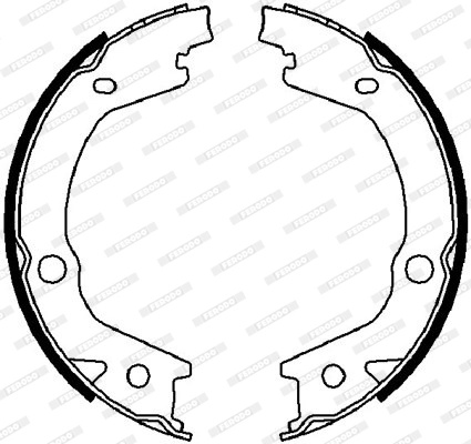 FERODO Set saboti frana, frana de mana FSB4021 model HYUNDAI TUCSON (JM) 2004 2005 2006 2007 2008 2009 2010