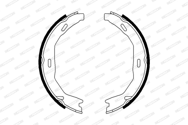FERODO Set saboti frana, frana de mana FSB690 compatibil cu MERCEDES-BENZ E-CLASS T-Model (S212) 2009 2010 2011