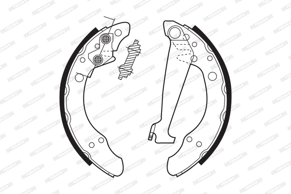 FERODO Set saboti frana FSB408 se potriveste la VW TRANSPORTER T5 bus (7HB, 7HJ, 7EB, 7EJ) 2010 2011 2012 2013 2014 2015