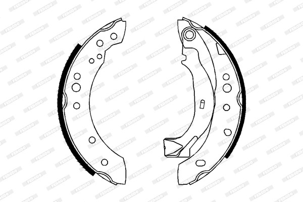 FERODO Set saboti frana FSB626 compatibil cu CITROEN C3 Pluriel (HB_) 2003 2004 2005 2006 2007 2008 2009