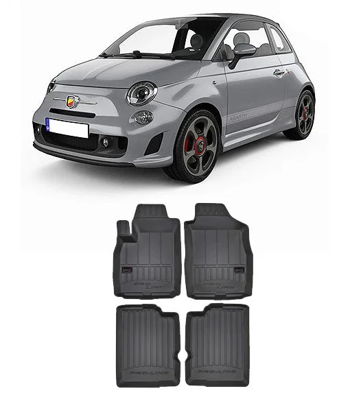 Fiat 500L, Hatchback, Din 2012 - Prezent , Set Covorase Auto Tip Tavita Premium 3D, din cauciuc 3D409767-C283