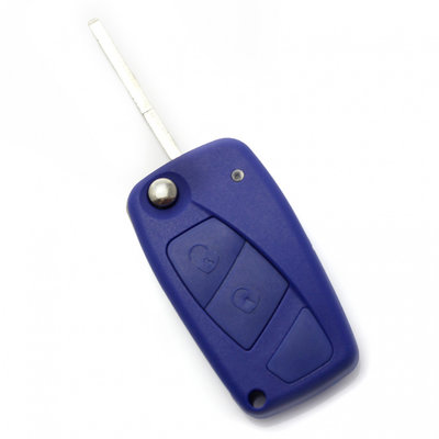 Fiat - Carcasa cheie tip briceag 2 butoane albastr