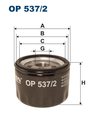 FILTRON Filtru ulei OP537/2 se potriveste la FIAT PANDA VAN (312_, 519_) 2020 2021 2022 2023 2024 2025