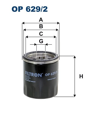 FILTRON Filtru ulei OP629/2 compatibil cu FORD FOCUS IV Turnier (HP) 2019 2020 2021 2022 2023 2024