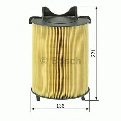 Filtru aer AUDI A3 (8P1) (2003 - 2012) BOSCH 1 987