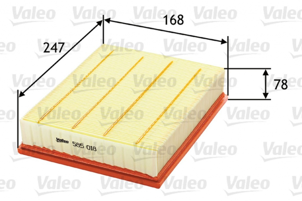 Filtru aer AUDI A5 Cabriolet 8F7 VALEO 585018 PieseDeTop