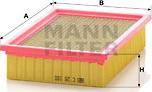Filtru aer FORD MAVERICK FORD USA TAURUS MAZDA TRIBUTE 2.0-2.3-3.0 01.00- FORD MAVERICK II (1N2), Crossover, 02.2001 - Mann-Filter C 26 100