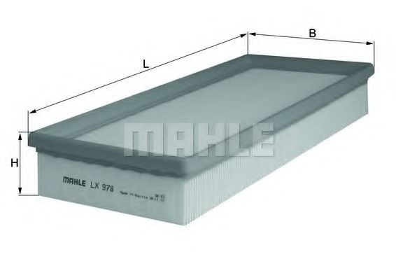 Filtru aer FORD MONDEO Mk III combi (BWY) (2000 - 2007) MAHLE ORIGINAL LX 978