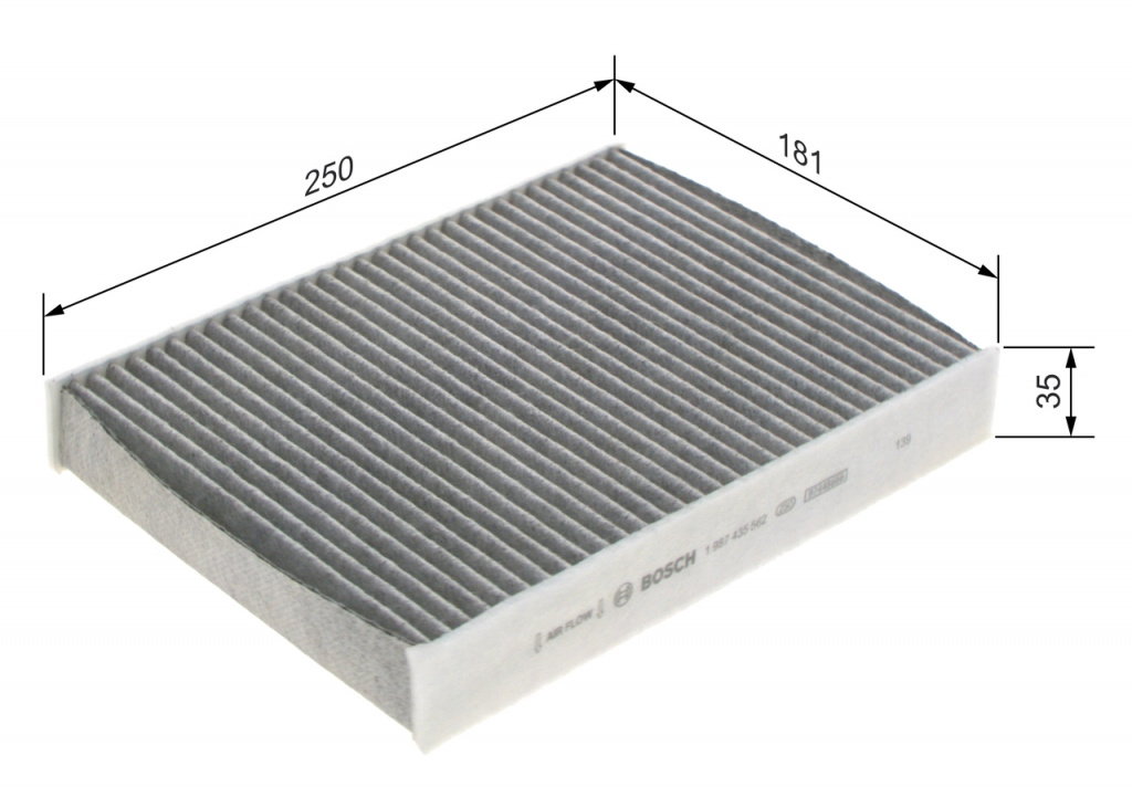 Filtru, aer habitaclu BOSCH 1 987 435 56