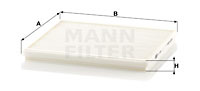 Filtru, aer habitaclu (CU1828 MANN-FILTER) CHERY,SUBARU,TOYOTA