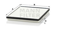 Filtru, aer habitaclu (CU2530 MANN-FILTER) FORD,FORD AUSTRALIA,NISSAN