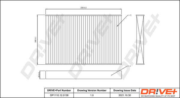 Filtru, aer habitaclu (DP1110120138 DRIVE) MERCEDES-BENZ,NISSAN,RENAULT