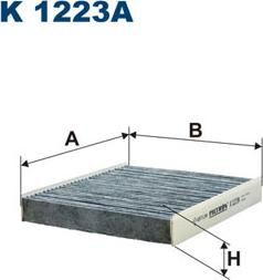Filtru. aer habitaclu Filtru habitaclu cu carbon activat BUICK ENCORE CADILLAC SRX CHEVROLET AVEO CRUZE MALIBU OR VAUXHALL ZAFIRA Mk III (P12), Dubita, 10.2011 - 08.2018 Filtron K1223A