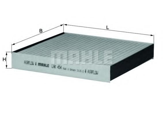 Filtru, aer habitaclu JAGUAR XF limuzina (_J05_, CC9), JAGUAR XJ (X35_, _J12_, _J24_), JAGUAR XF SPORTBRAKE (CC9) - KNECHT LAK 454